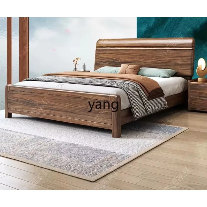 LMM all solid wood Chinese furniture single 1.8 meters double bed master bedroom 1.5 meters furniture