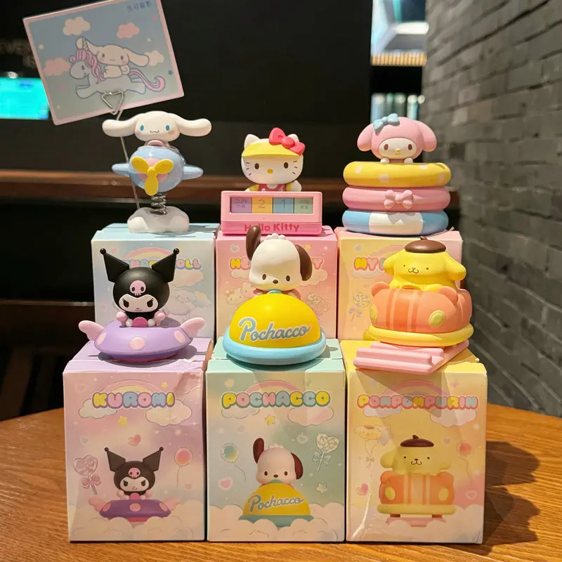 

Sanrio Cinnamoroll Photo Clip Blind Box Cute Cartoon Desktop Figure Message Card Holder Desktop Decoration Girls Birthday Gift