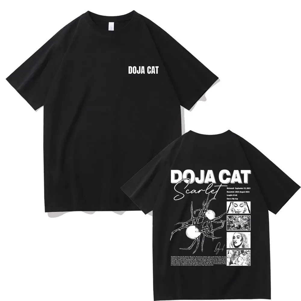 

Rapper Doja Cat Scarlet Music Album Graphic T-shirts Men Women Hip Hop Aesthetic Tshirt Male Oversized Short Sleeve Fans Gift