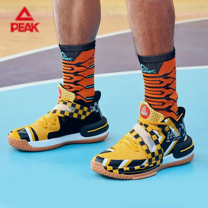 

PEAK State Flashes 2 Generations of Warning Color Matching Basketball Shoes Carbon Plate Hook Loop Low-top Sneaker Shoes for Men