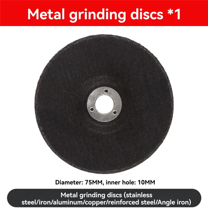 

B08B-6Pcs 75Mm Cutting Disc Kit For 10Mm Bore Angle Grinder Metal Circular Saw Blade Flat Flap Grinding Wheel Sanding Pads