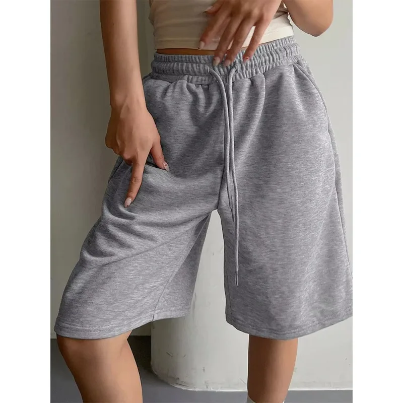 Nuovi pantaloncini da donna Four Seasons Cotton Season Streetwear Moda Casual Pantaloncini larghi con lacci Pantaloni larghi versatili