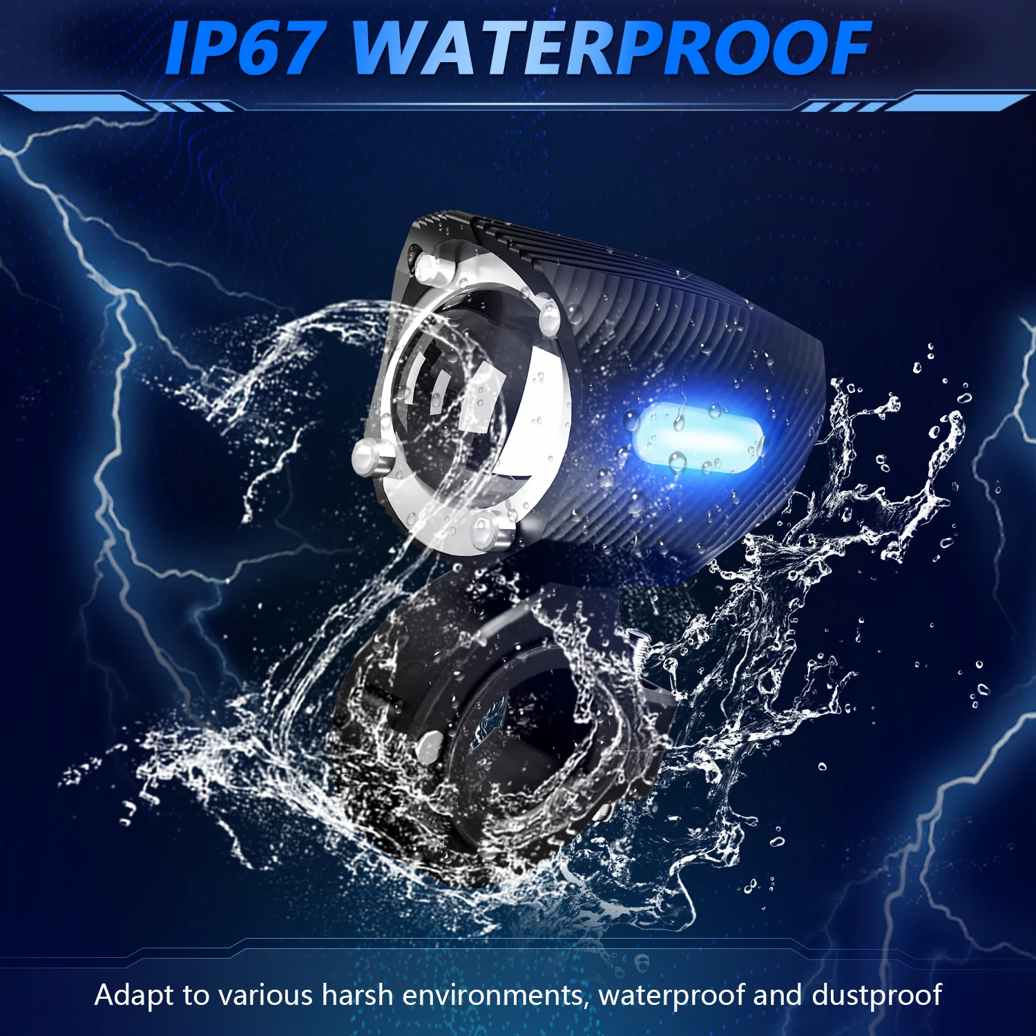 Motorcycle Fog Lights 18000LM IP67 Waterproof Auxiliary Lights Spotlights with Mount Brackets for Truck Pickup Golf Cart ATV