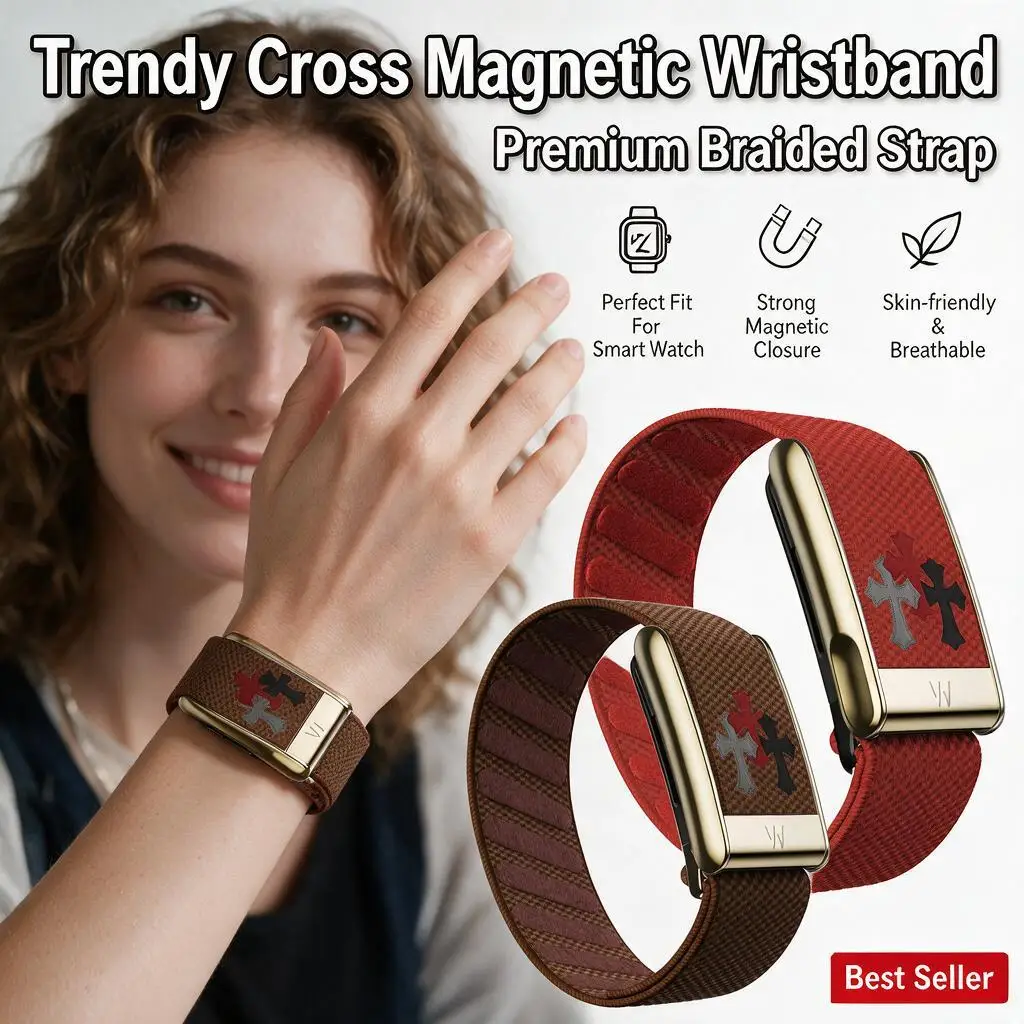 for-whoop-50-mg-band-cross-print-nylon-woven-strap-metal-u-buckle-elastic-sport-replacement-wristband-accessories