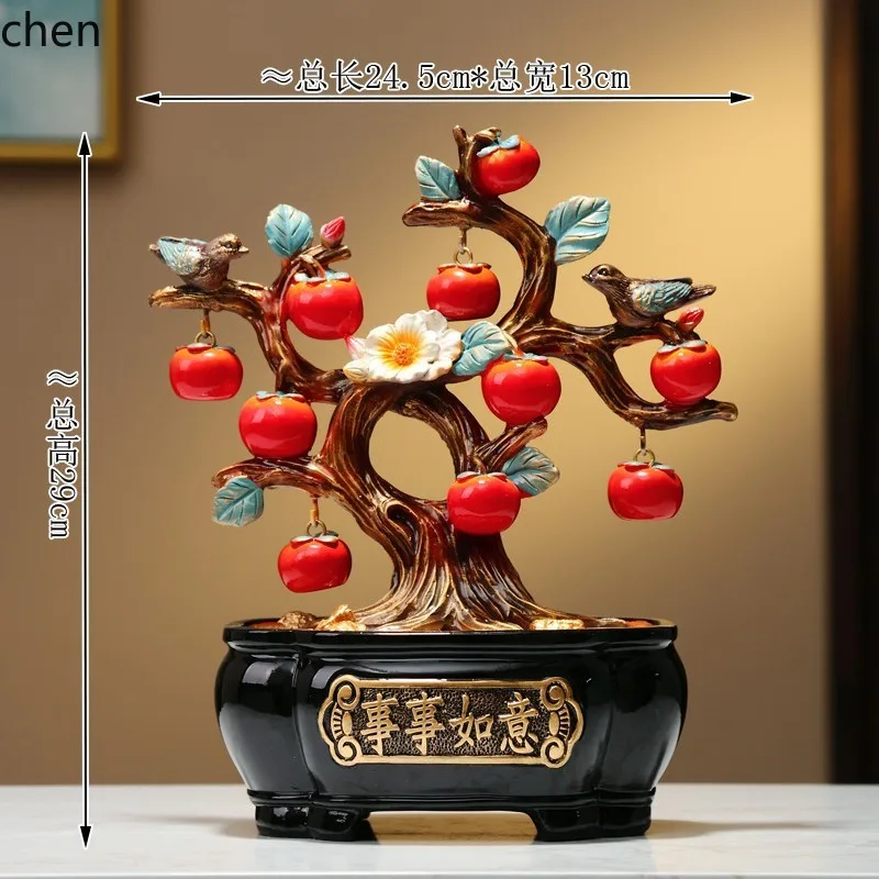 HXL Persimmon Ornament for Living Room, Entryway, Wine Cabinet, TV Cabinet Decoration