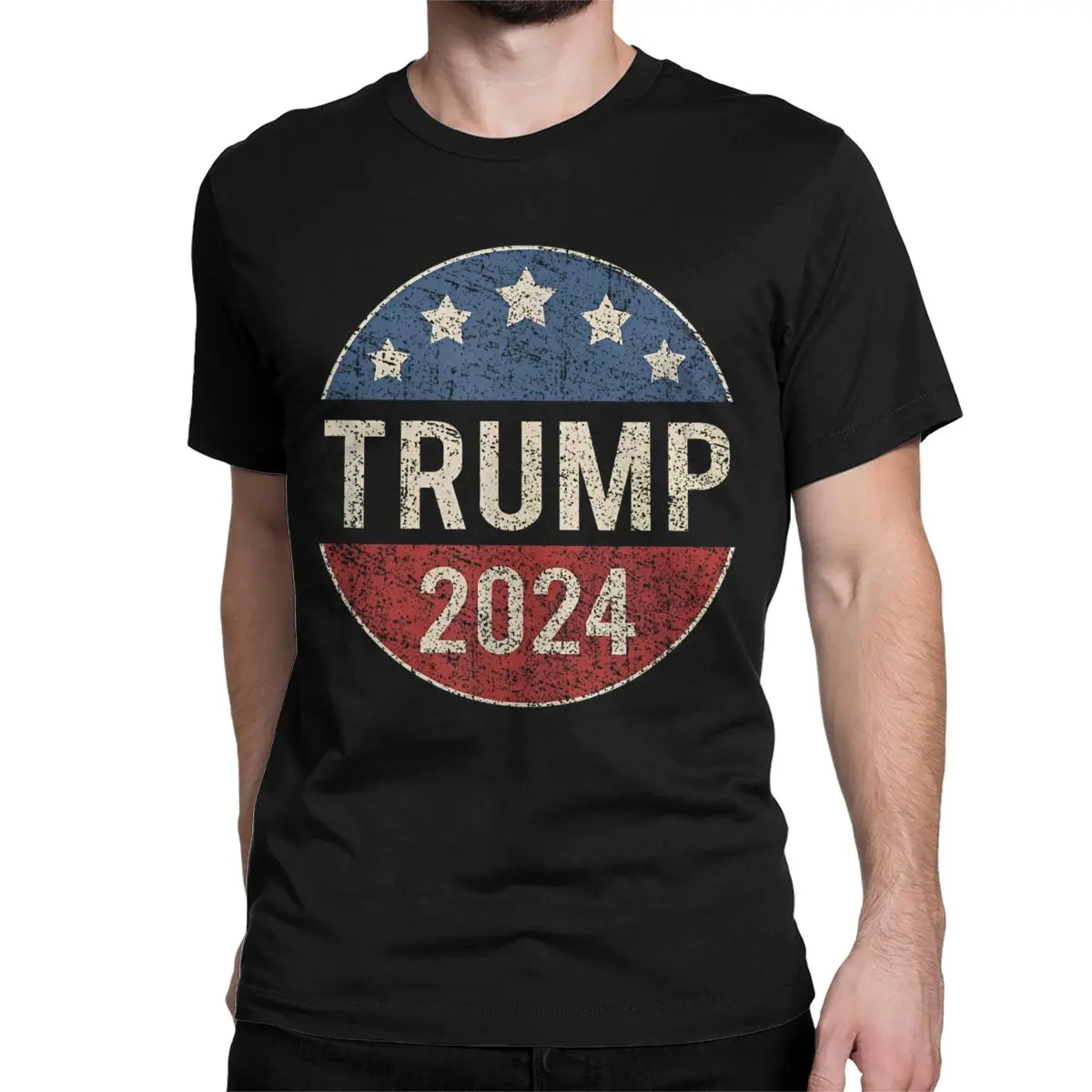 Vintage Trump 2024 Retro Campaign Re Elect President Trump T-Shirts Men Women 100% Cotton T Shirts Tees Adult Clothes