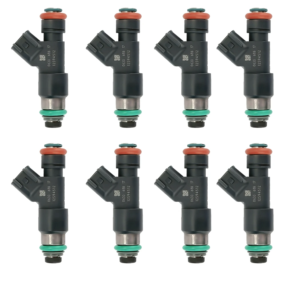 8PCS FJ977 Fuel Injector For Chevy GMC 4.3L 4.8L 5.3L 6.0L 6.2L Avalanche Silverado Sierra Yukon Suburban Tahoe Replace 12594512