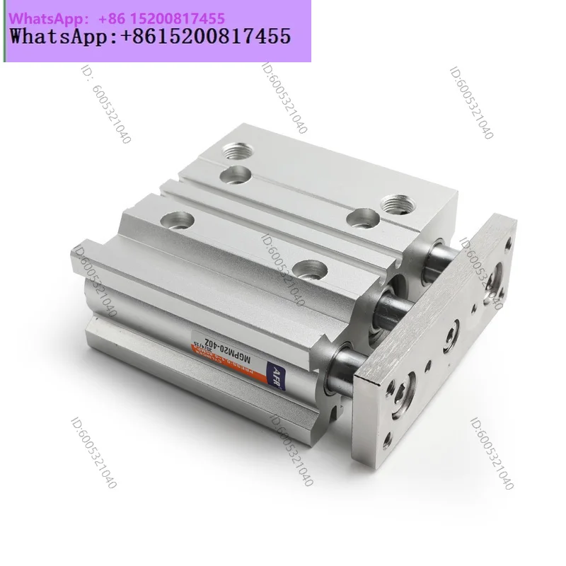Pneumatic three-rod three-axis thin guide cylinder with double guide rod MGPM25-20 30 40 50Z 75 100AZ