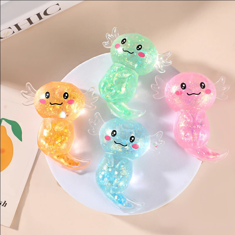 Axolotl Malt Syrup Squishy, Slow Rebound Stress Relief Toy for Children
