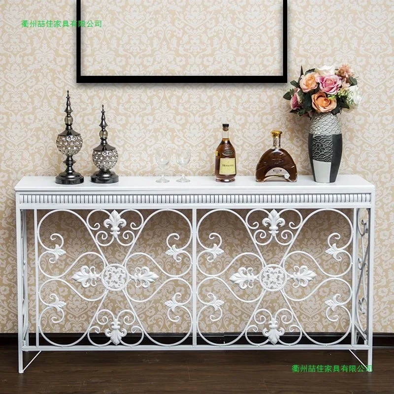 DSA European style door entry living room entrance table American style counter wall side cabinet wrought iron radiator
