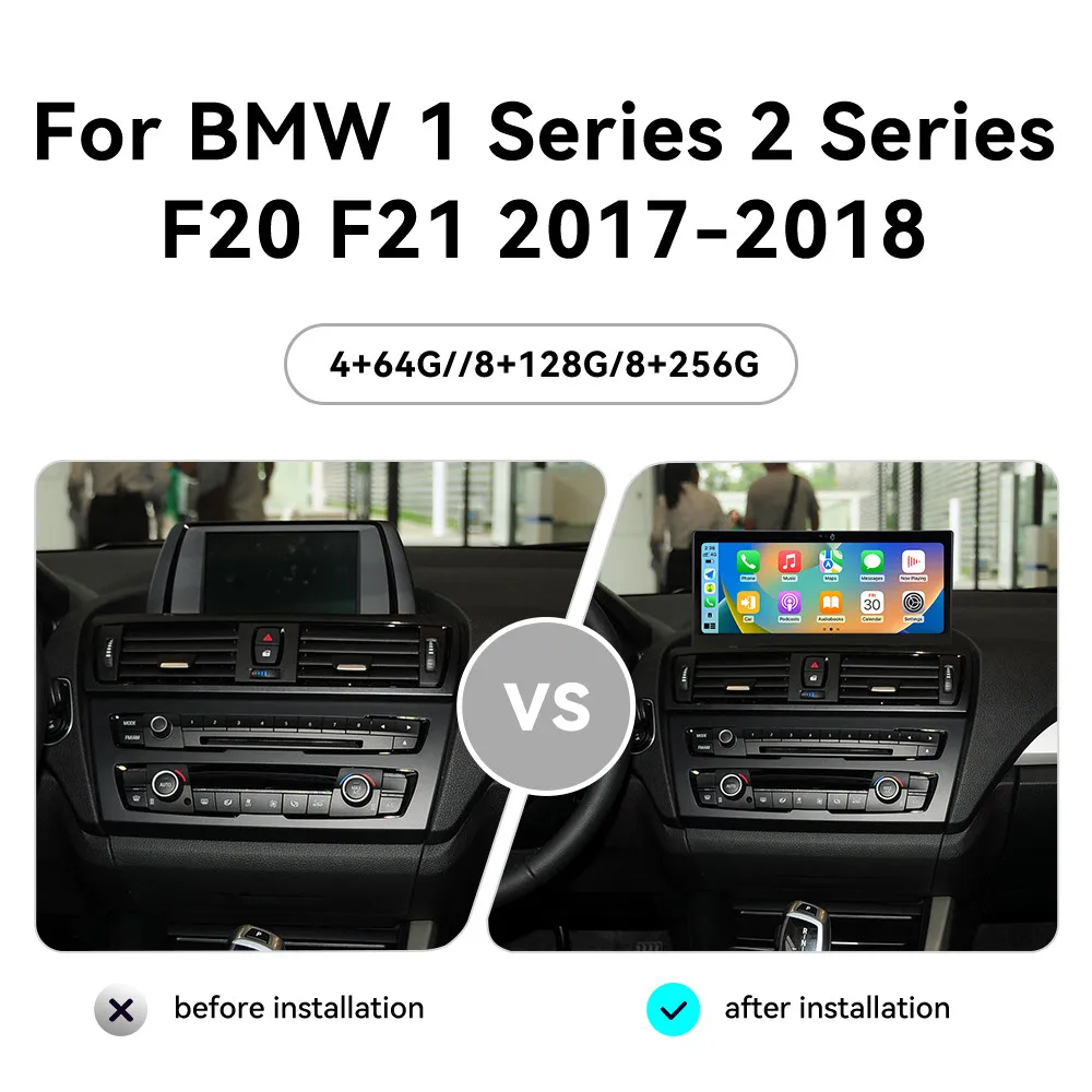 Reproductor multimedia Android Auto Carplay de 10,25 pulgadas para BMW Serie 1 Serie 2 F20 F21 2017-2018 EVO, reproductor de Radio GPS para coche, reproductor de DVD