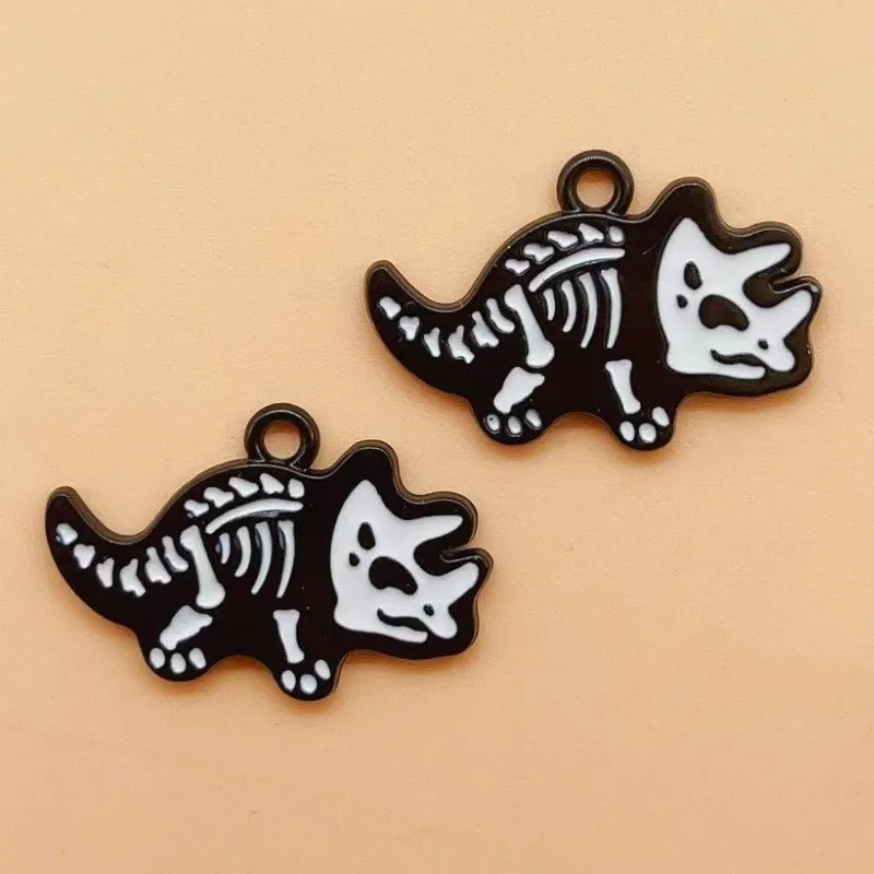 10pcs Alloy Charms Cartoon Dinosaur Pendant Jewelry Hair Accessories Pendant DIY Designer Charm Handmade Accessories