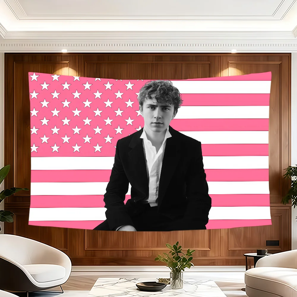 American Actor W-Walker Scobell flag Room Decoration Wall Tapestry Hanging Aesthetic Bedrooms Advertising Banner