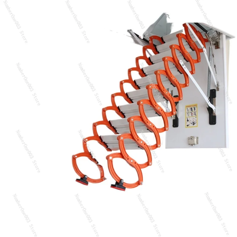 Retractable Stairs Loft Home, Folding, Lifting Invisible Duplex Villa Titanium Alloy Semi-Automatic Retractable Stairs