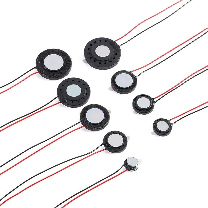 5pcs 10/13/15/16/18/20/23/25/26mm 8 ohm 1W with Wire and Terminal 1.25/2.0  Round Plastic Internal Magnet Mini Speaker 2P