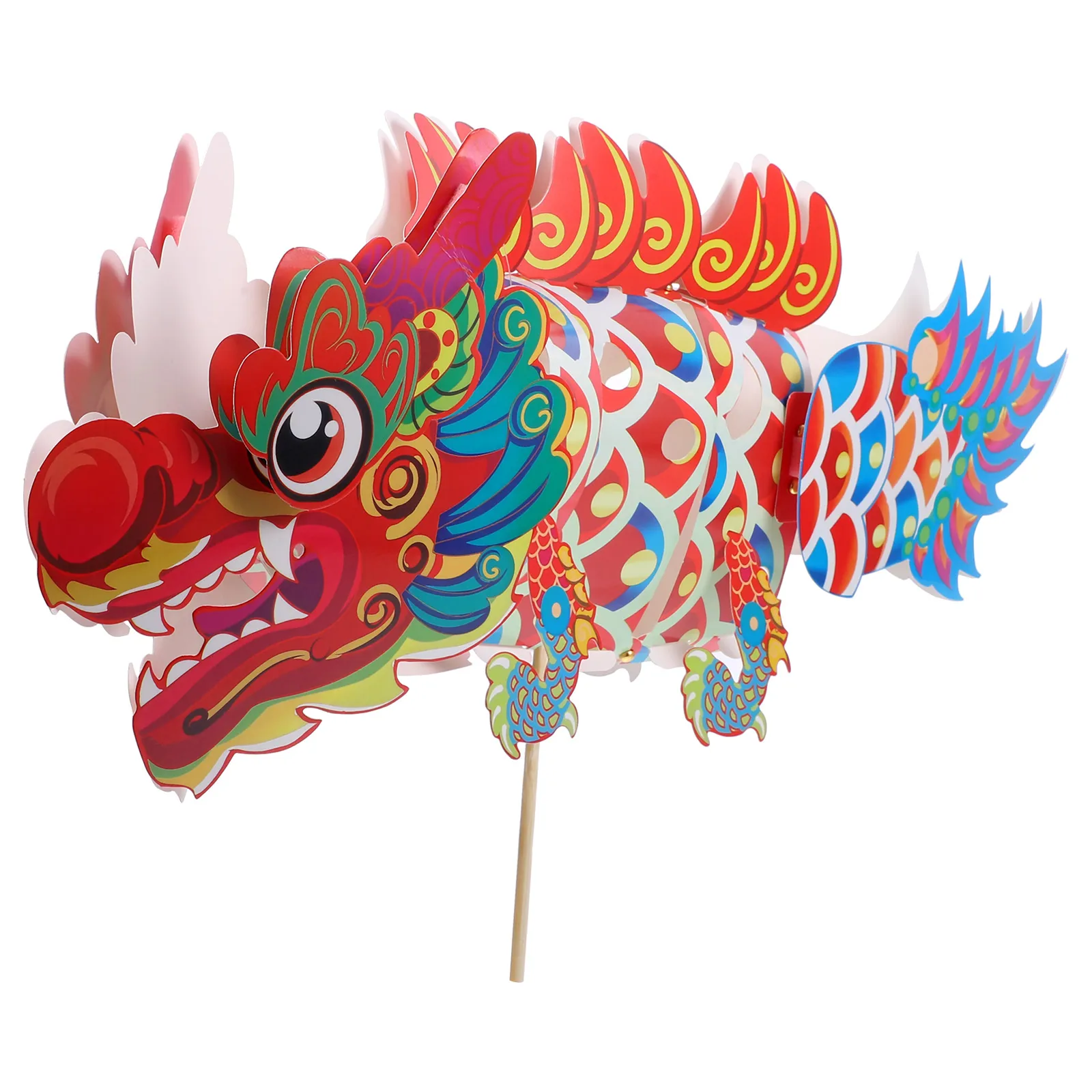 

Chinese Dragon Decor 49cm Red Handheld Puppet for Party Decorations Spring Festival Supplies New Year Photo Props