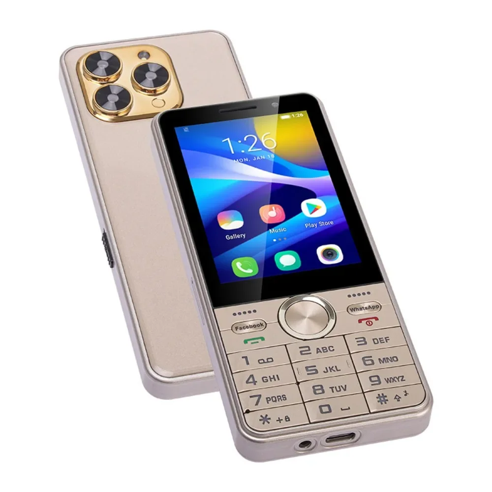 UNIWA HOPE XS17 4G Touch Screen Keypad Phone Quad Core Smart Phone Android 8.1 2GB+16GB 2500mAh 3.5 Inch Cellphone Whatsapp GPS