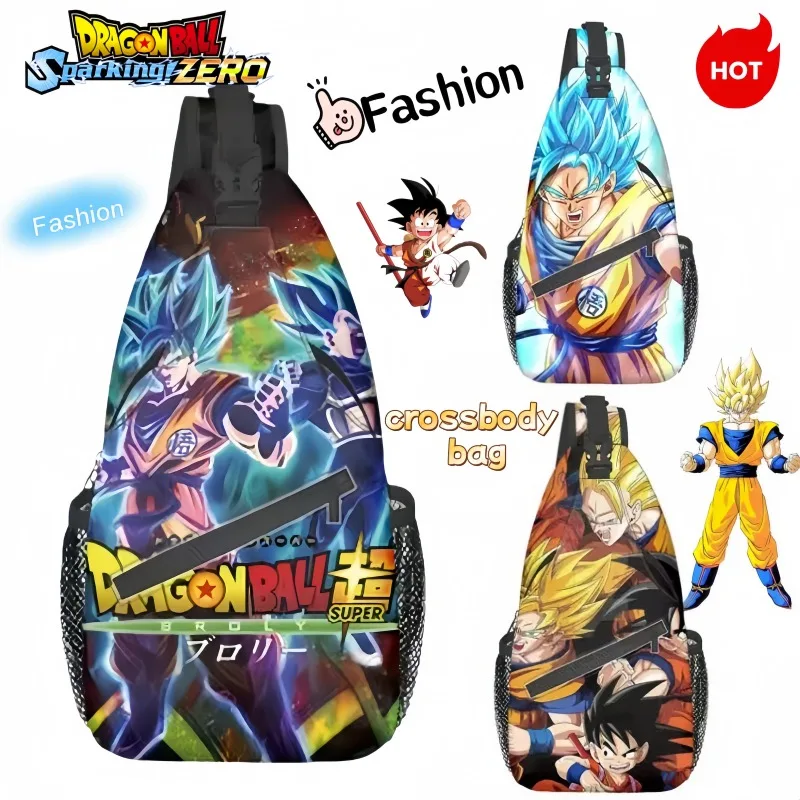 

Сумка через плечо Dragon Ball Goku, большая вместительная студенческая сумка с принтом, подарок на день рождения для мальчиков и девочек
