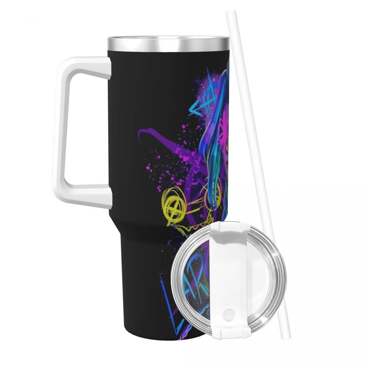 Jinx Stainless Steel Tumbler gaming Travelist Car Mugs Large Coffee Mug Keep Heat Hot Drinks Milk Tea Water Bottle