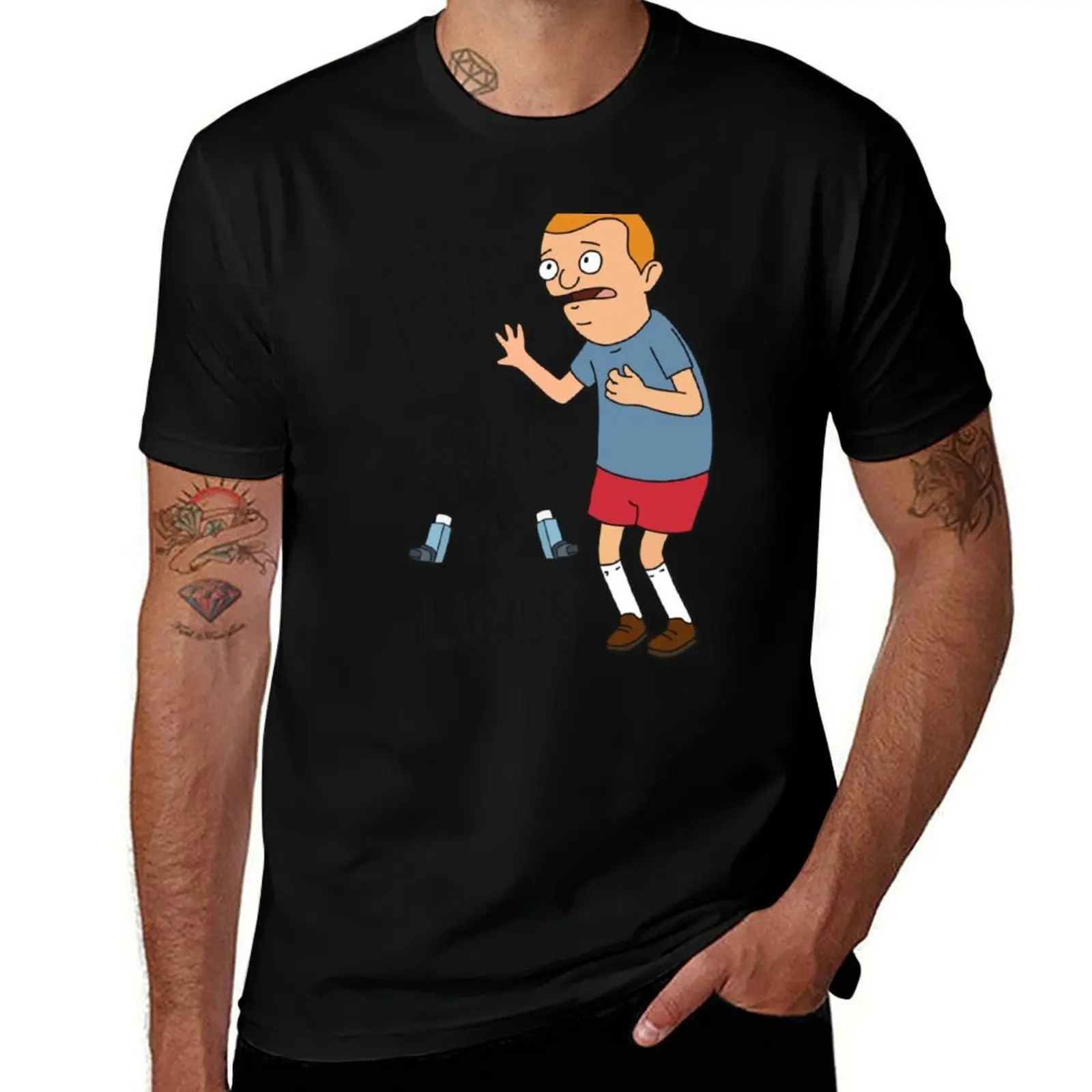 Regular-Sized Rudy, _quot_Fun hurts my lungs!_quot_ T-Shirt Moisture Wicking Athletic T-Shirt
