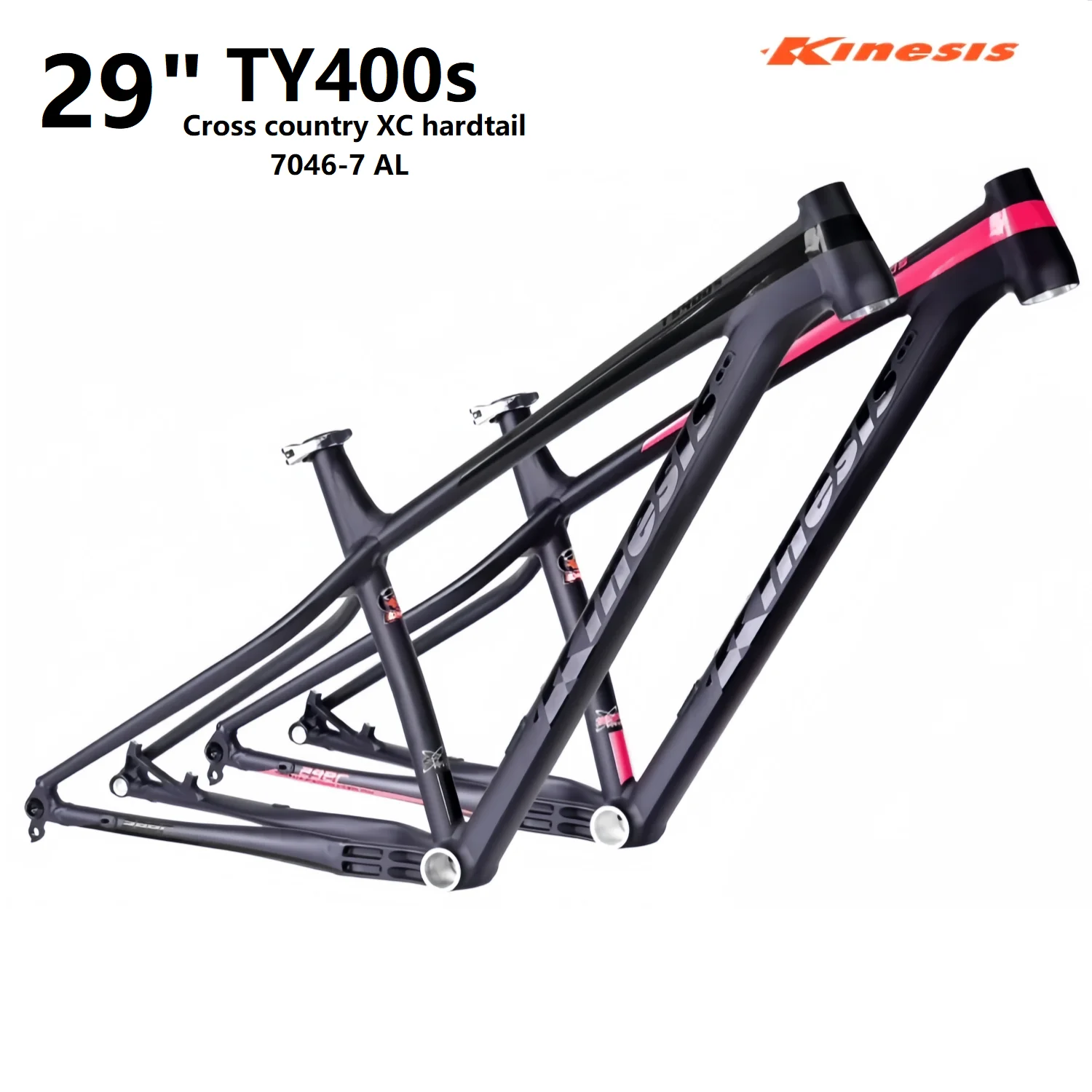 Kinesis TY400s Boost 29 Inch Mountain Cross Country Hardtail XC 7046-7 Aluminum Alloy Bicycle Frame MTB 12x142mm 12x148mm