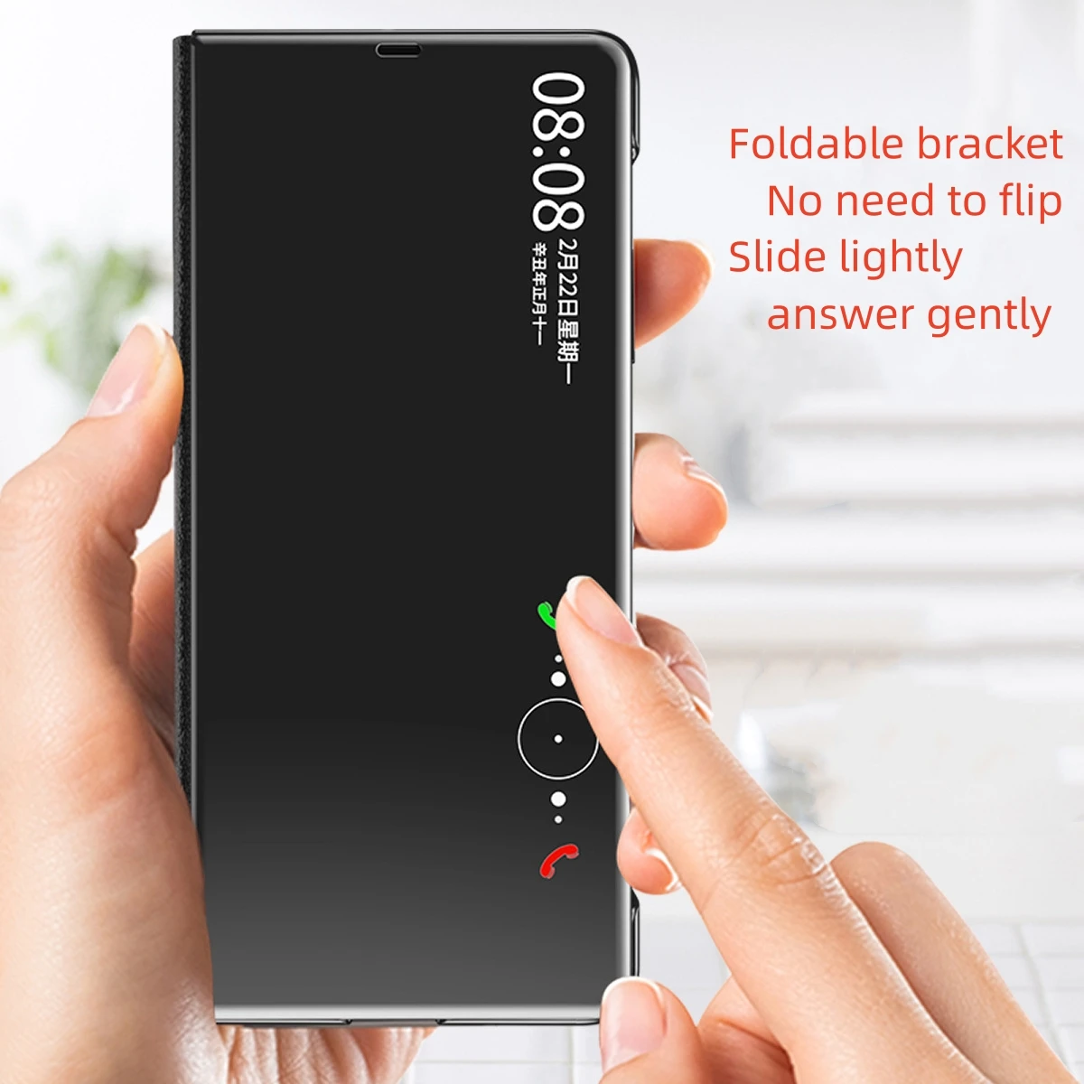 

Stylish and simple mirror plain skin feeling ultra-thin all-inclusive mobile phone case, suitable for Honor Magic V2 case