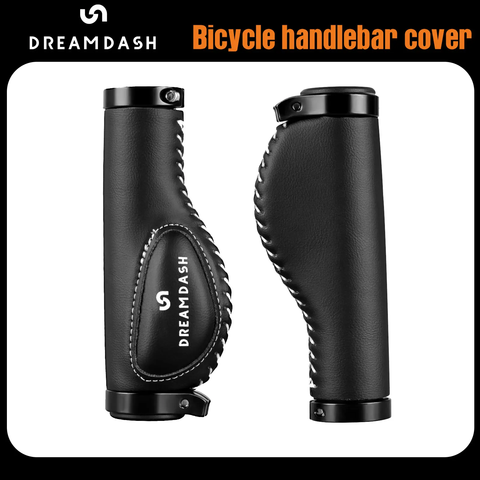 

Dreamdash Bicycle Handle Bar Grips MTB Mountain Bike Soft Double-sided Locking Handlebar Cover Plug Microfiber Leather Cycling