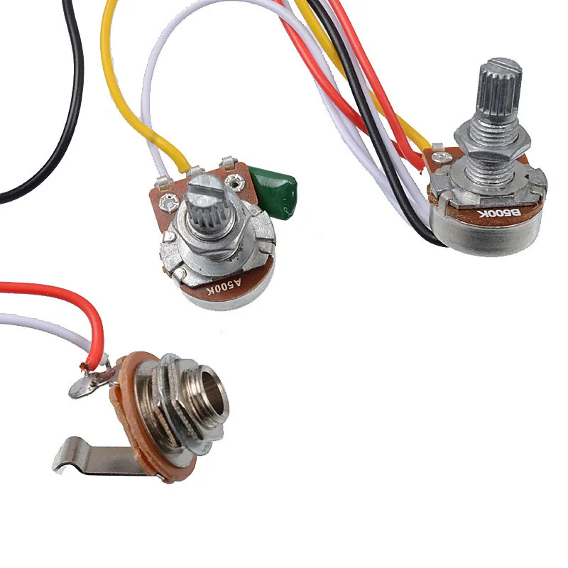 HH Guitar Electronics Assembly Prewired Control Circuit 1V 1T 3-Way Switch Output Jack Electric Guitar Wiring Harness Dual Coil