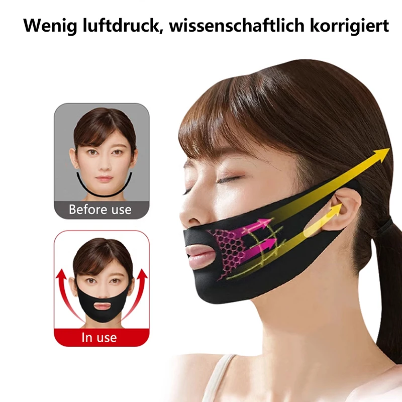 Beauty Face Sculpting V รูปร่างยกกระชับใบหน้าผ้าพันแผลต่อต้านริ้วรอยหูแขวนสายคล้องคอ Sleeping Mask สุขภาพความงาม