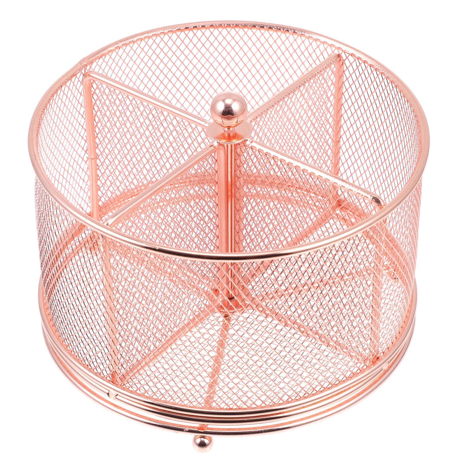 Metal Rotating Pen Holder Compact Iron Desktop Organizer Multi-Function Stationery Storage Box Office Supplies Sundries