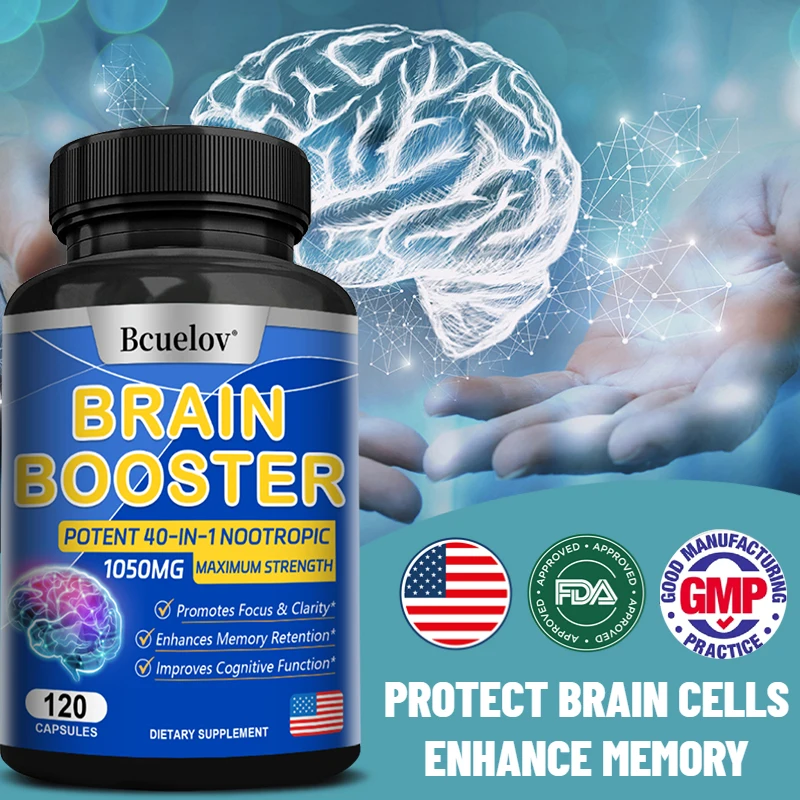 

Brain Supplement - Vitamin Blend, Biotin - Improves Memory, Clarity, Focus and Knowledge, Boosts Energy, Promotes Brain Health