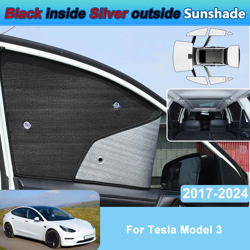 

Солнцезащитные козырьки для Tesla Model 3 2022 2017~2024, автомобильные солнцезащитные шторки, защита от УФ-излучения, накладки на лобовое стекло, аксессуары для защиты от солнца