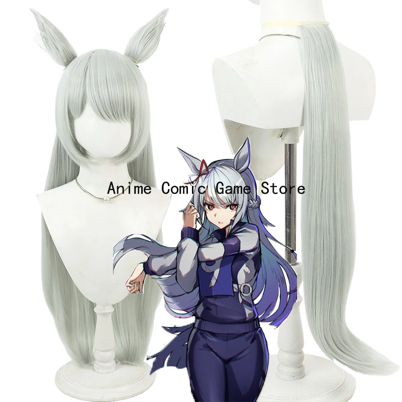 

В наличии Fujimasa March Косплей Парик Игра Uma Musumee Pretty Derbyy Косплей Хвост Синтетические волосы Термостойкое волокно Парик + шапочка для париков