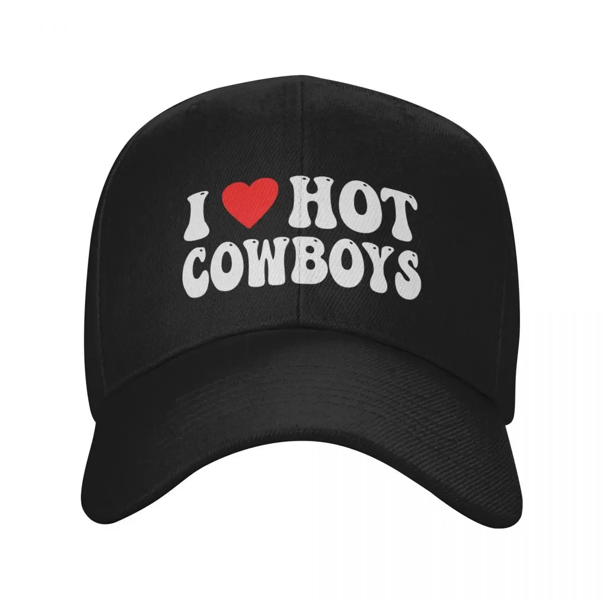 I Love Hot Cowboys shirt I Heart Cowboys Funny Country Western Baseball Cap Rugby Anime Caps For Women Men's