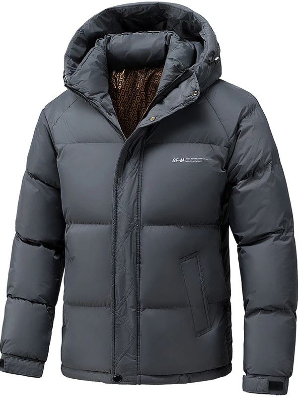 

Men's Winter Thiened Warm Cotton Jaet Loose Casual Hooded Windproof Cold-resistant Outerwear Faion Urban Sle Long Sle...