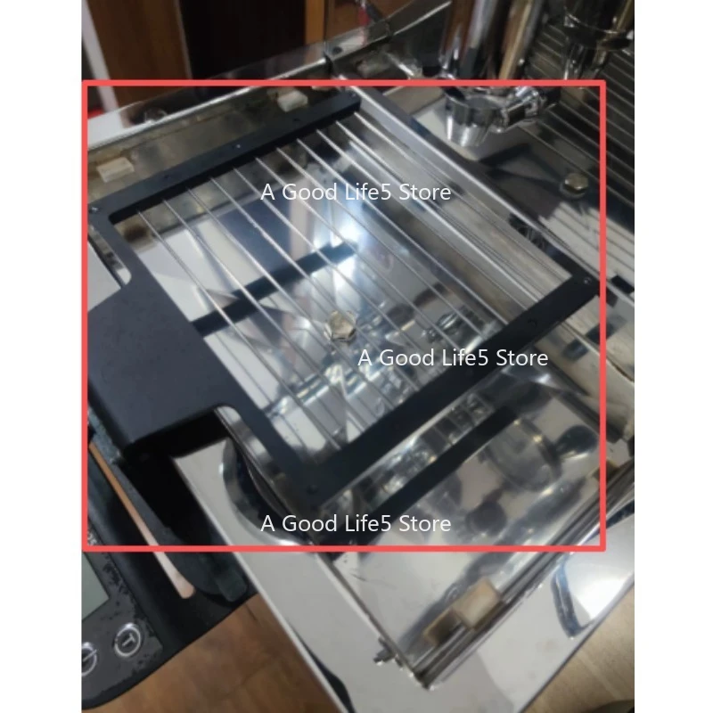 for Metal Italian Coffee Machine Scale Rack, Stainless Steel Wire Plate, Aluminum Alloy Electronic Scale, and Elevated Rack