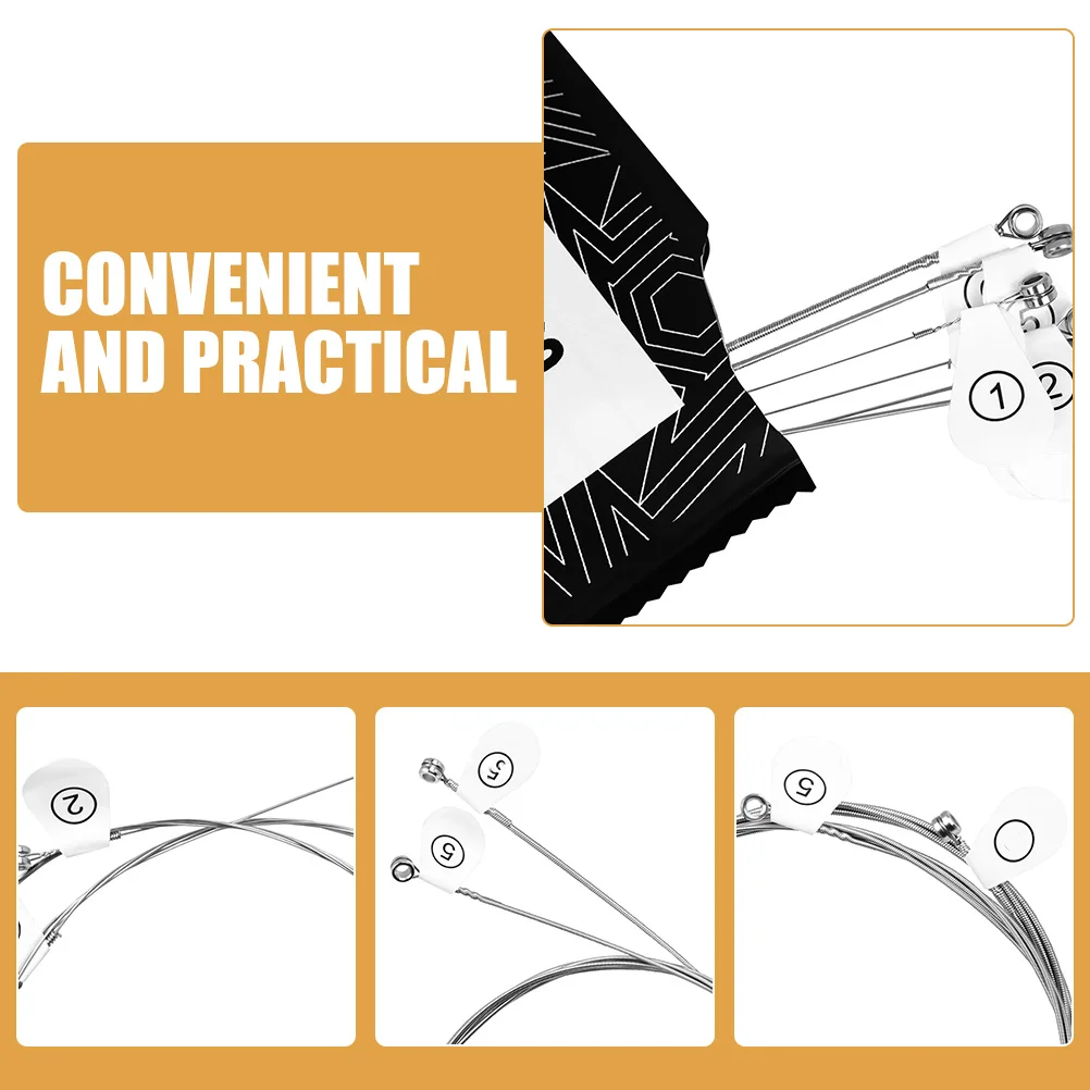6 قطعة سلاسل الغيتار المضادة للصدأ الصوتية الكهربائية سلسلة مجموعة استبدال سلاسل معدنية دائمة الغيتار الملحقات #5