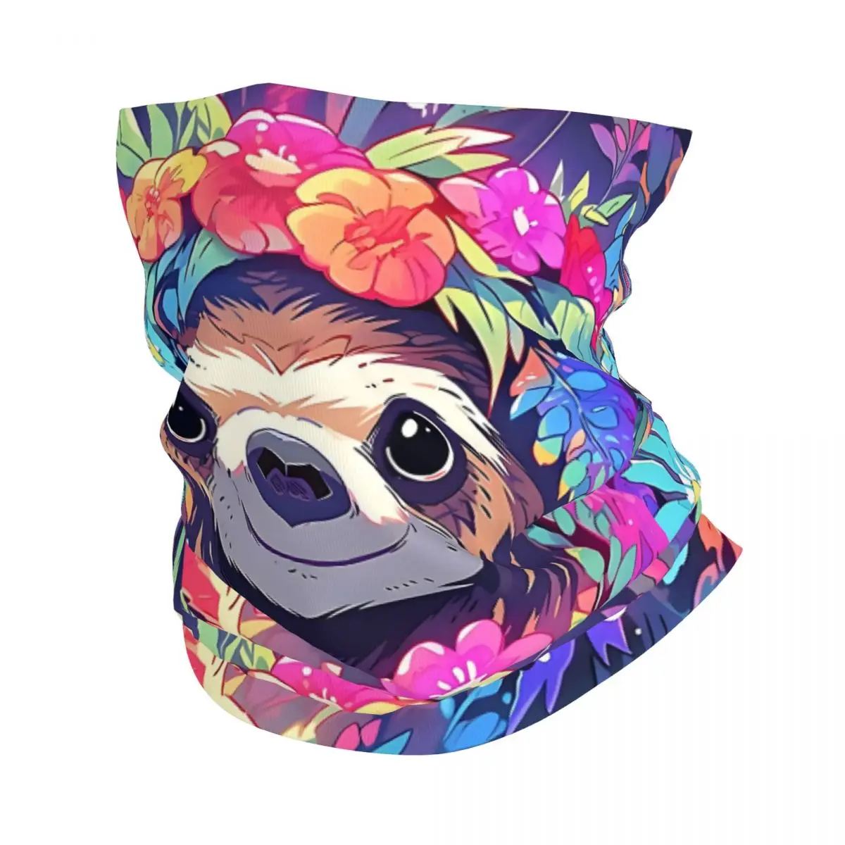 Cute Beautiful Sloth Headband Neck Warmer Men Ski Running Tube Scarf Medical Nurse Face Bandana Gaiter