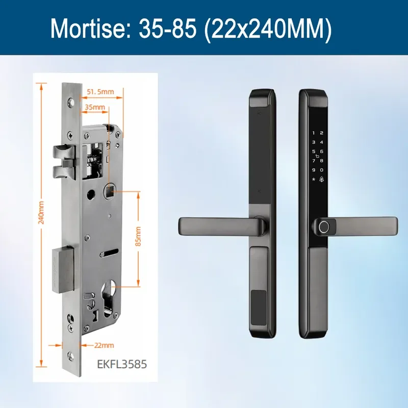 Broken Bridge Aluminum Smart Door Lock One Grip Open Waterproof Fingerprint Password Card TTLOCK Remote Control for