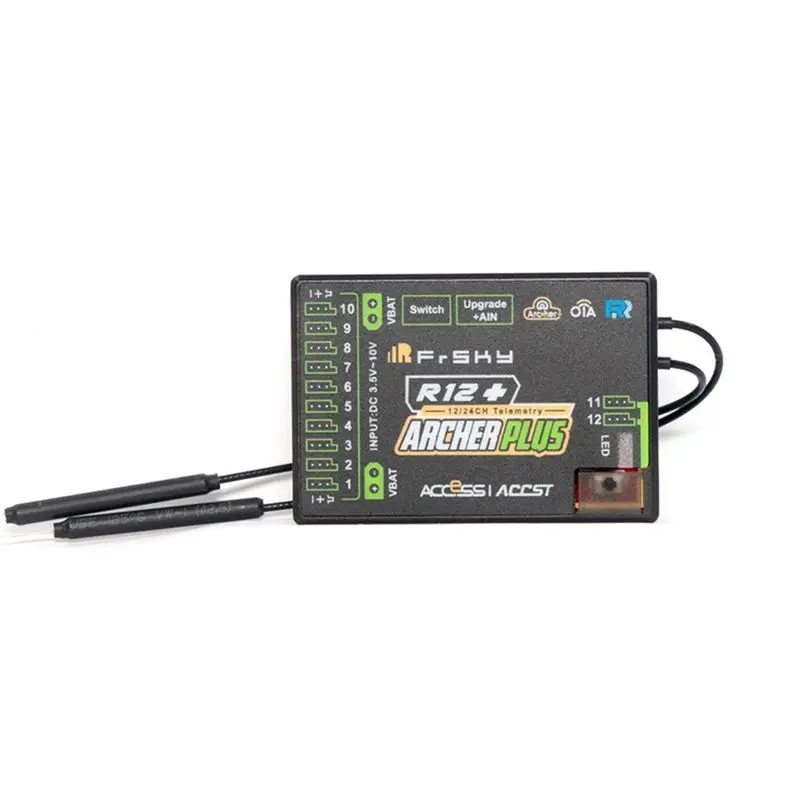 AS96-Frsky Archer Plus R12+ Receivers 12-Channel Receiver Drone For 2.4Ghz ACCESS / ACCST D16 Transmitter