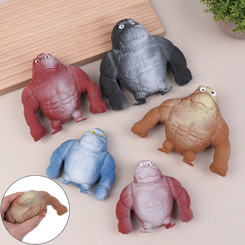 

Цельная декомпрессионная опора, креативная забавная гигантская горилла, мягкие резиновые игрушки, эластичная обезьяна, сжимаемая вентиляционная кукла-горилла