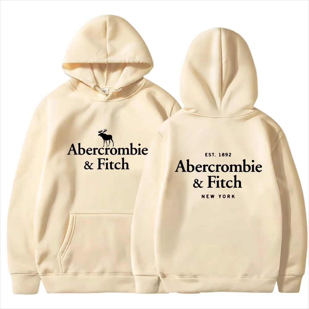 Abercrombie Velvet Hoodie Hoodie Men's and Women's Wear Autumn/Winter Couple's Top Loose