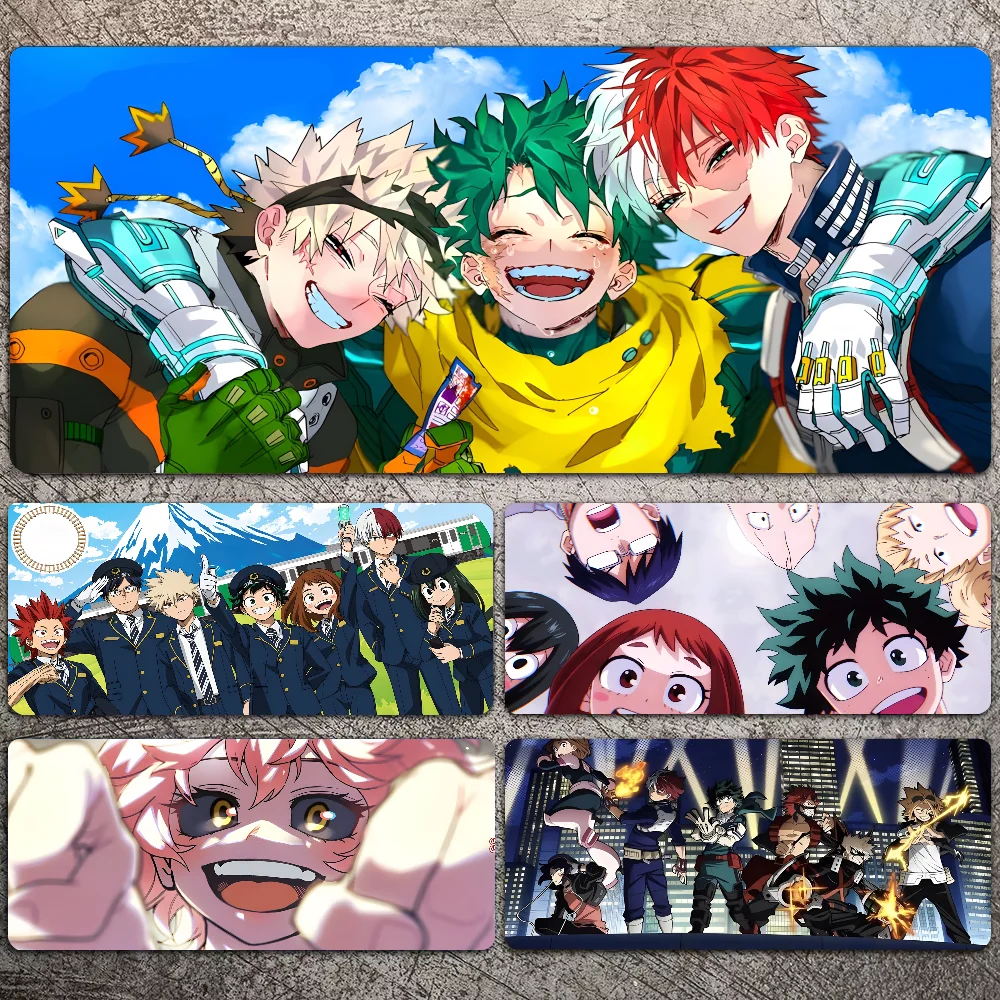 My H-Hero A-Academia Mousepad Mouse Pad Laptop Gaming Accessories Mousepad Large Desk Mat Computer Gamer Keyboard Rug Carpet