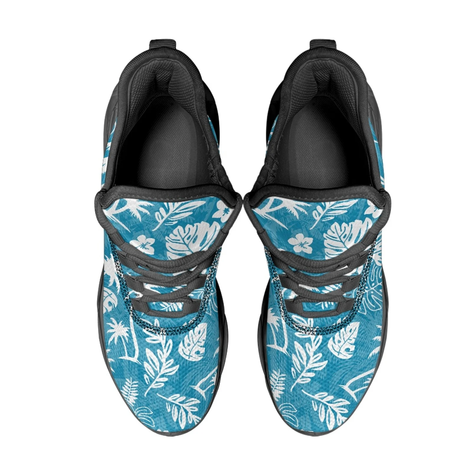 PENSTROLL PENSTROLL Lace-Up Running Shoes Mesh & EVA Athletic Sneakers for Gym Teens New Arrival Tropical Palm Print