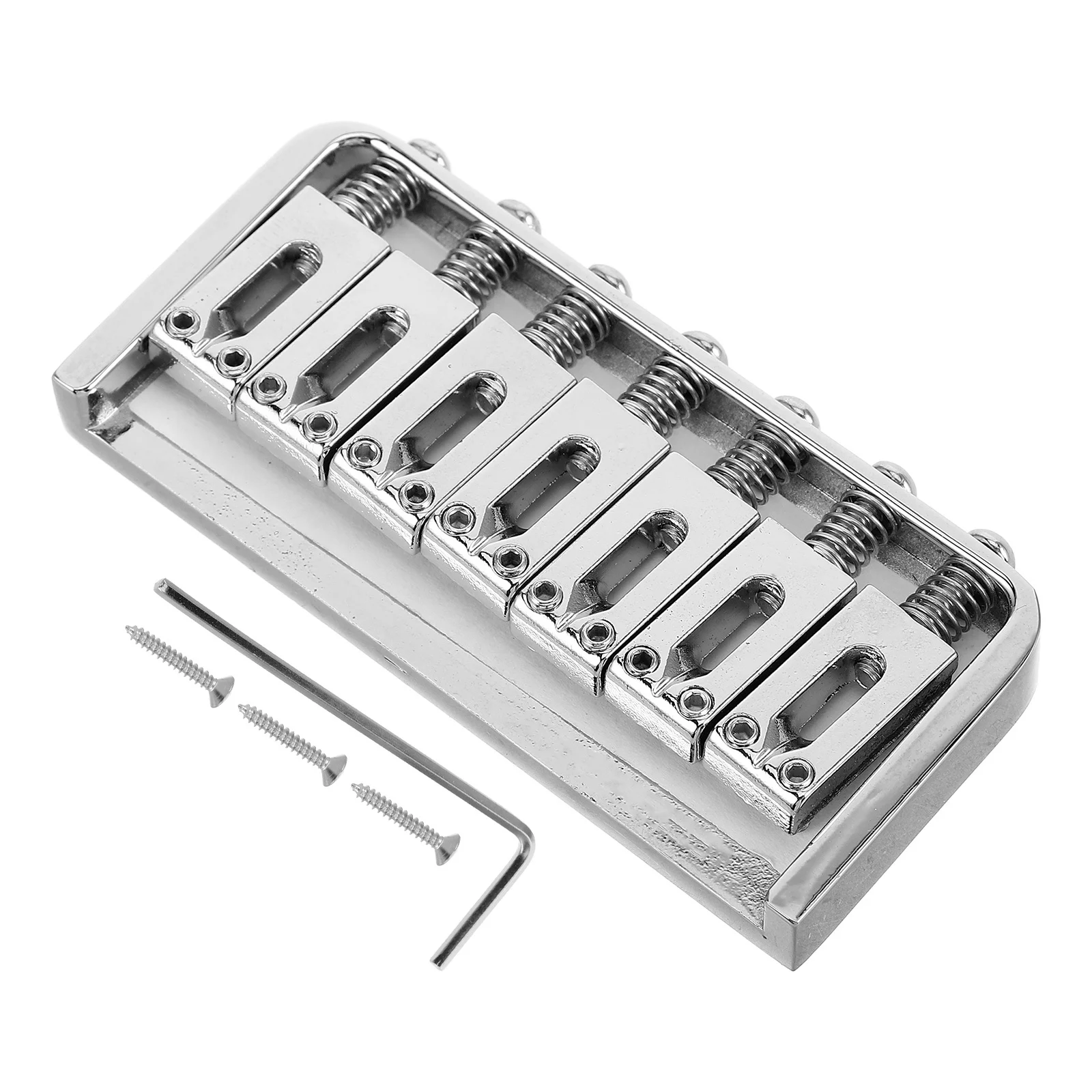 

Electric Guitar Bridge Replacement 7-String Zinc Alloy Adjustable Smooth Edges Easy Install Guitar Parts Accessory