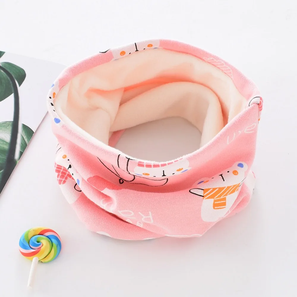 0-16 Years Old Winter Winter Scarf Fleece-lined Thickened Children Neck Warmer Cute Elastic Knitted Scarves for Boys Girls