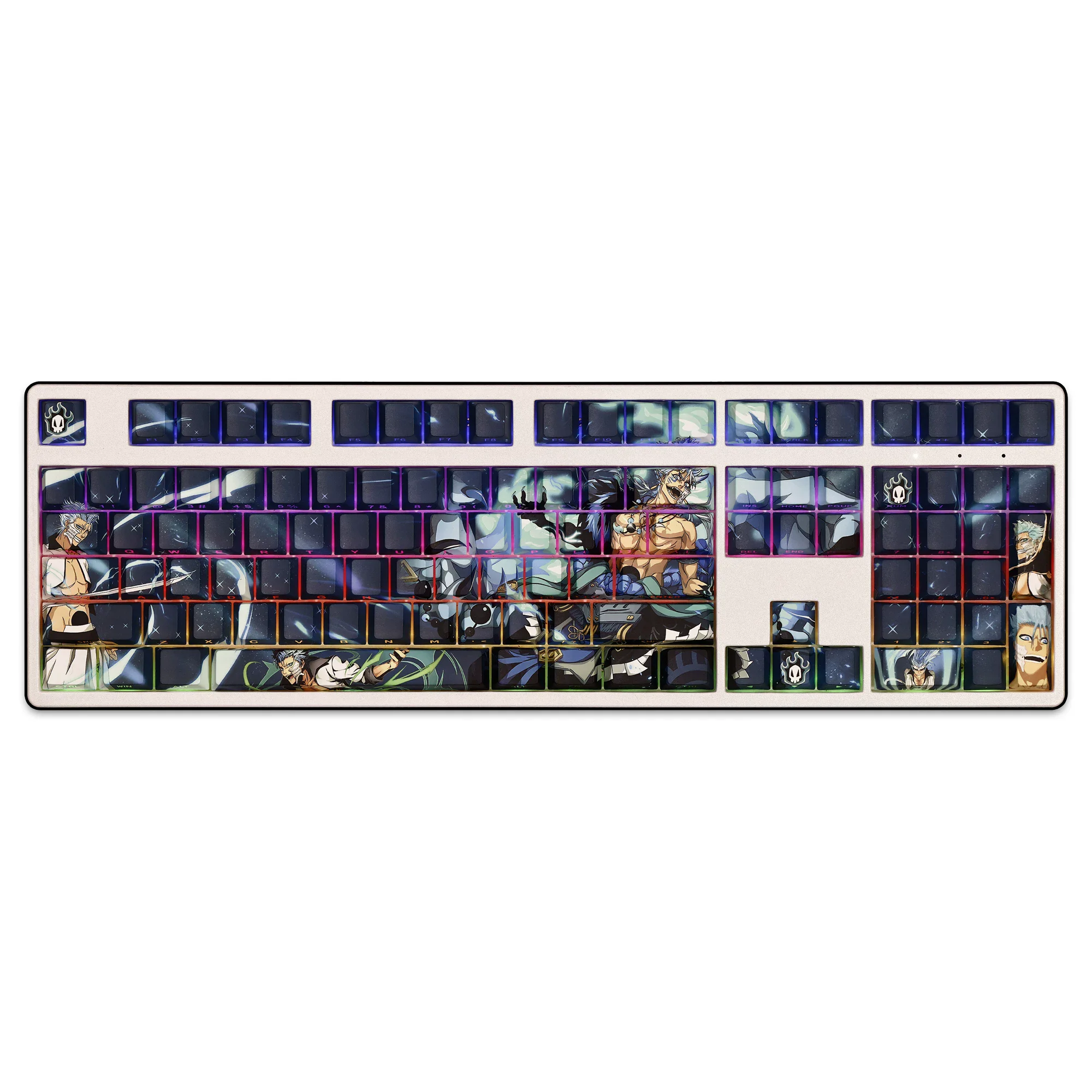 108 Keys Grimmjow Jaegerjaques Keycap PBT Backlit Keycaps Cartoon Anime Key Caps For ANSI 61 87 104 108 Layout