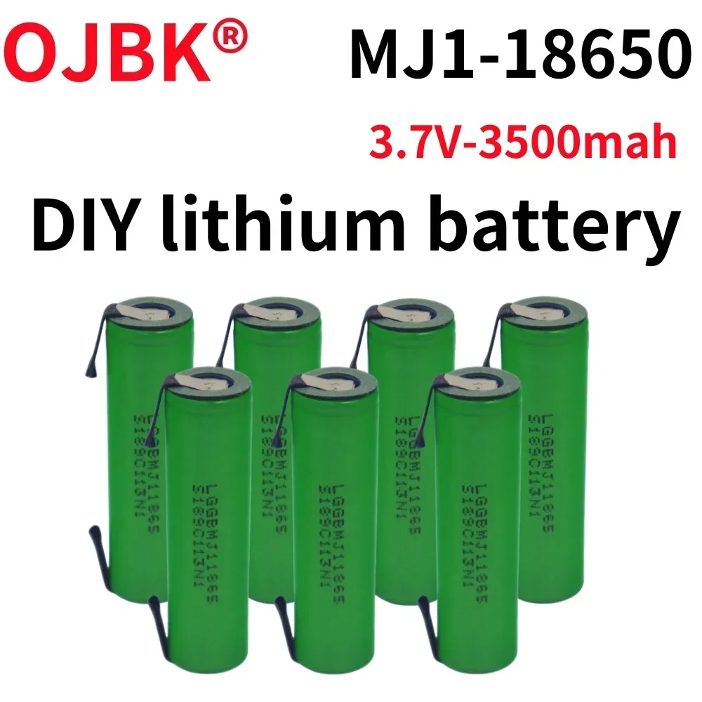 New MJ1 18650 3500mAh battery 18650MX1 3.7V high-power discharge, dedicated to MJ1 battery+DIY nickel sheet