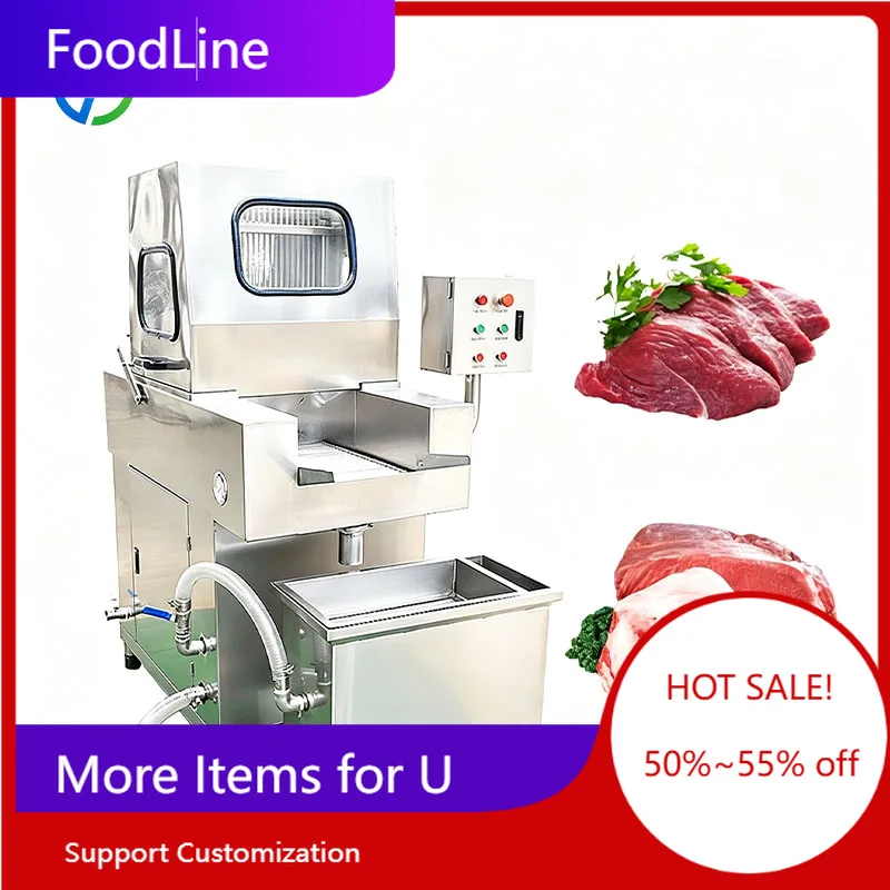 Automatic Meat Injector Brine Injection Machine Chicken Breast Pork Loin Bacon Food Processing Customized