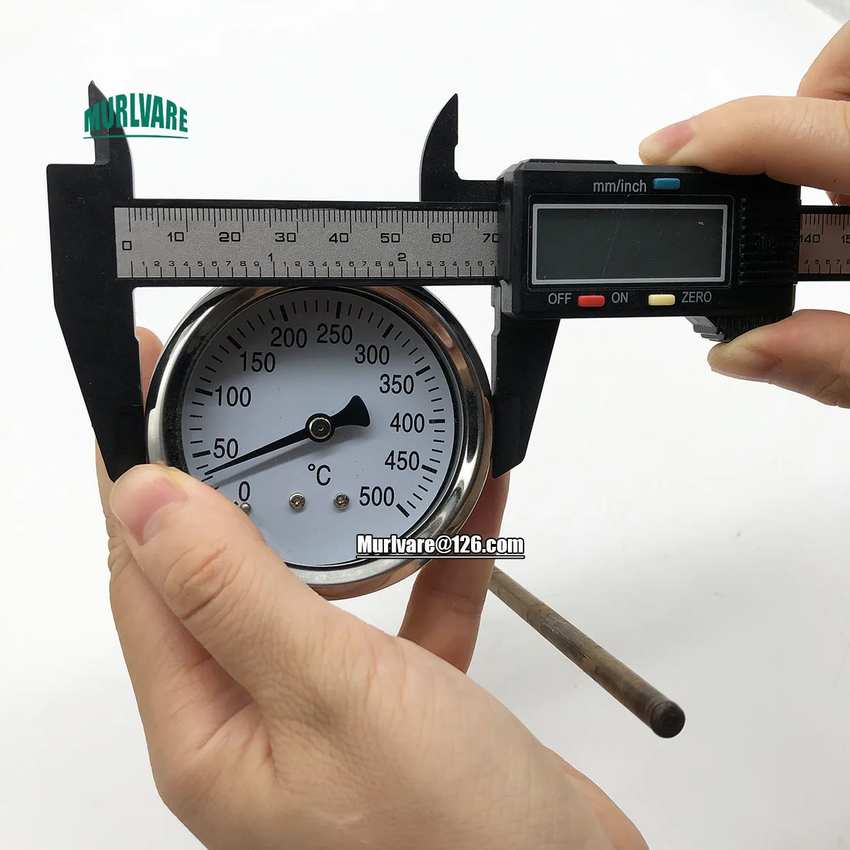 Ersatzteile für Pizzaofen, hochtemperaturbeständig, rund, 0–500 Grad, Thermometer 0 ° -500 °   Temperaturanzeige mit Sonde